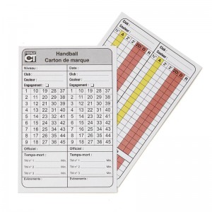 Carte d'arbitrage handball